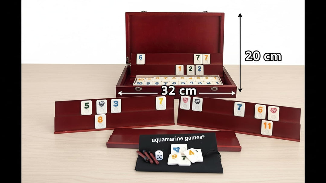 Rommé Holz-Set für 6 Spieler mit Etui und Ständer - Bild 6