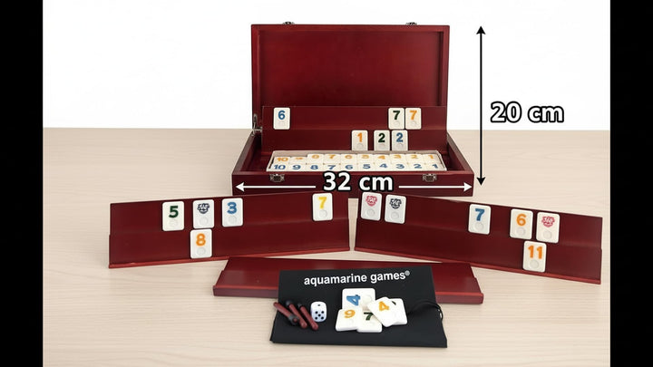 Rommé Holz-Set für 6 Spieler mit Etui und Ständer - Bild 6