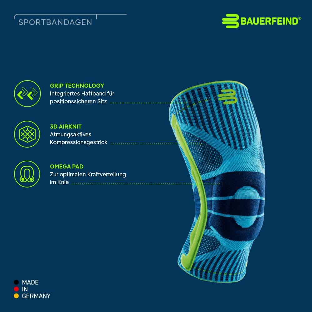 Kniebandage mit Silikonring für Sport, Grösse L, Unisex - Bild 2