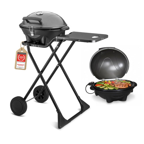 Elektrogrill 2-in-1 Tisch- & Standgrill 2400W klappbar mit Deckel