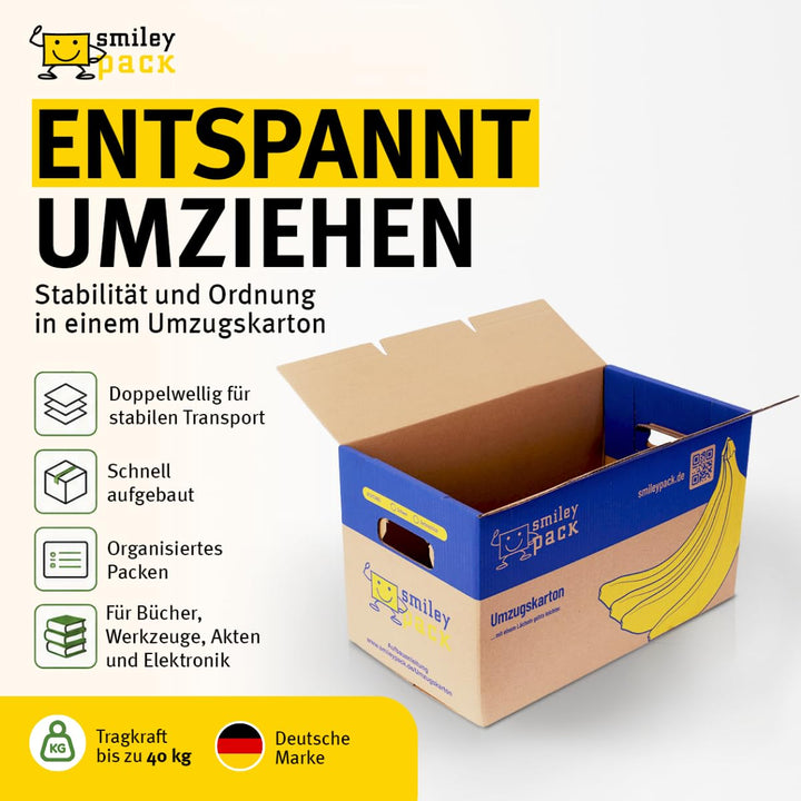 Umzugskartons 25er-Set zweiwellig 600x328x340 mm bis 40 kg - Bild 2