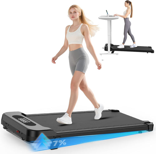 Walking Pad Laufband mit Neigung 1-8 km/h LCD-Display für Homeoffice