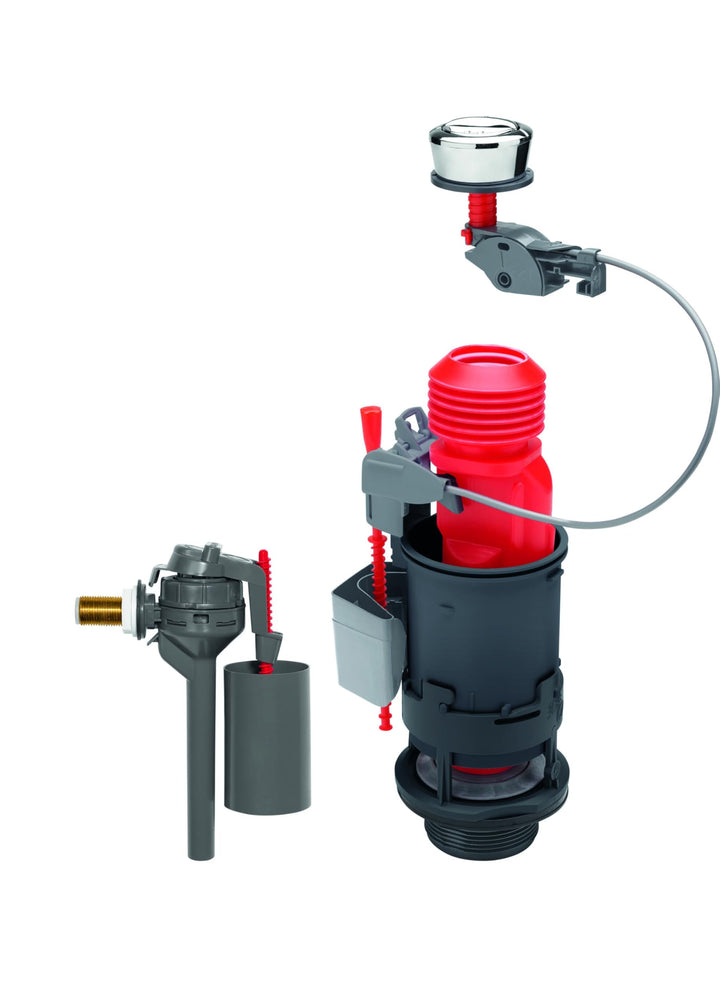 WC-Spülmechanik 3/6 l Doppelspülung mit Füllventil Messing 3/8