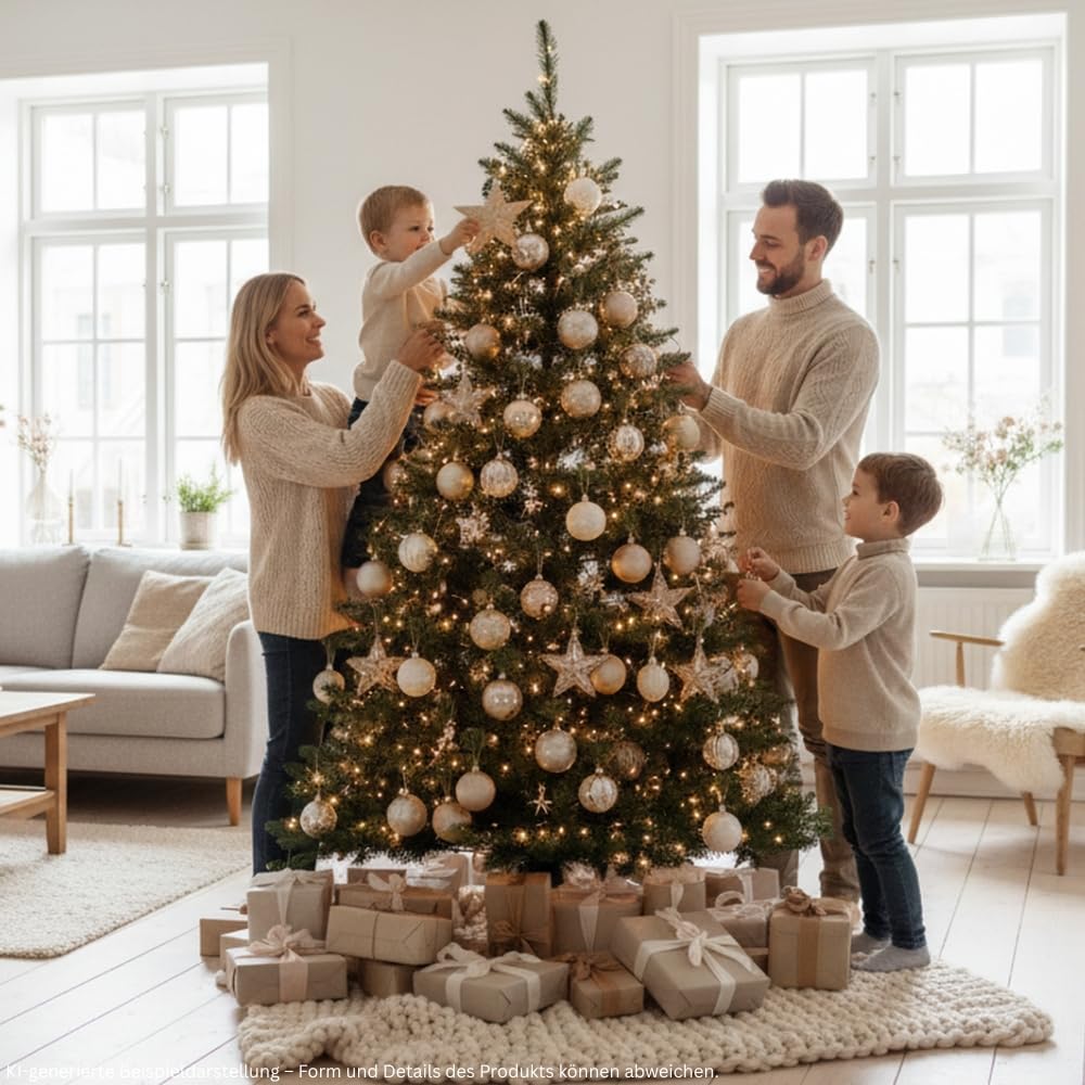 Künstlicher Weihnachtsbaum 150 cm PVC mit Metallständer 872 Spitzen - Bild 8