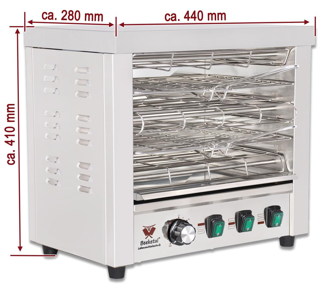 Salamander Grill Edelstahl 2 Fächer 3150 W Überbackgerät Gastro - Bild 6