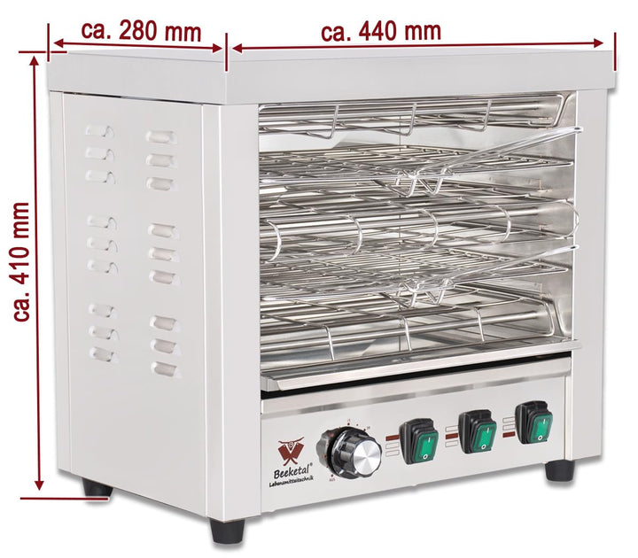 Salamander Grill Edelstahl 2 Fächer 3150 W Überbackgerät Gastro - Bild 6