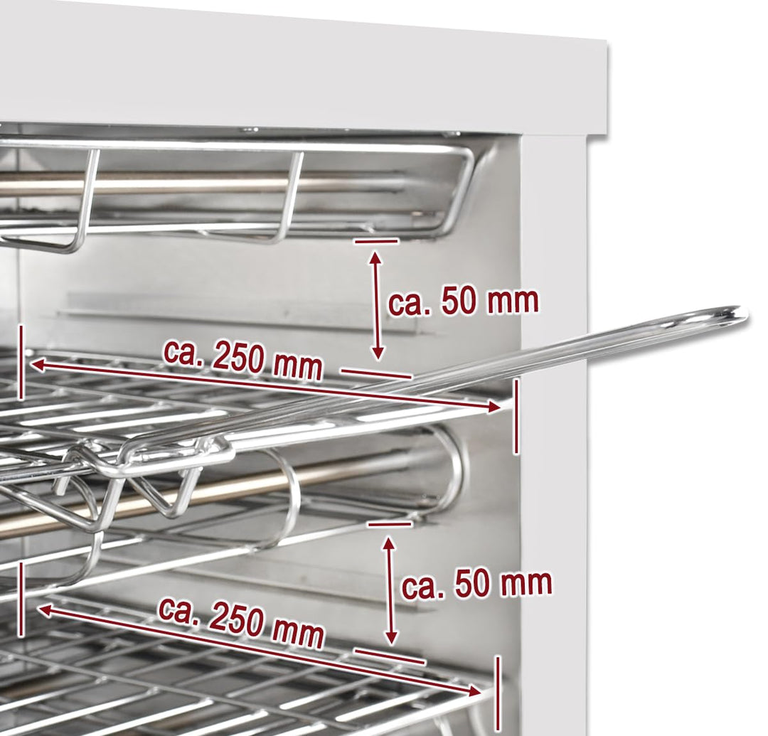 Salamander Grill Edelstahl 2 Fächer 3150 W Überbackgerät Gastro - Bild 7