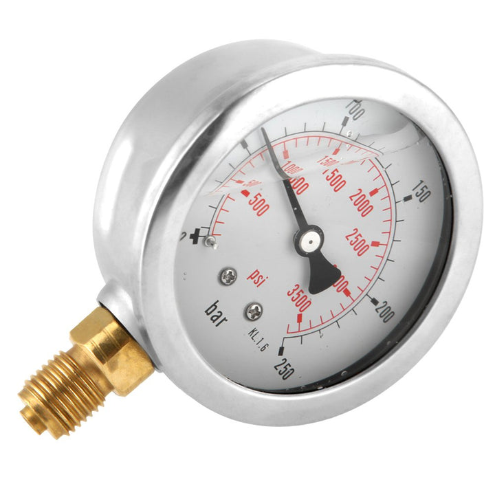 Manometer 0-250 Bar / 0-3750 PSI G1/4 63mm Zifferblatt Hydraulik - Bild 5