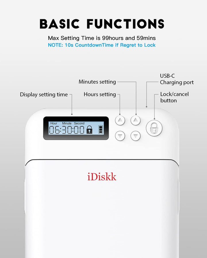 Handy-Sperrbox mit Timer für iPhone und Android, ABS, Weiss - Bild 4
