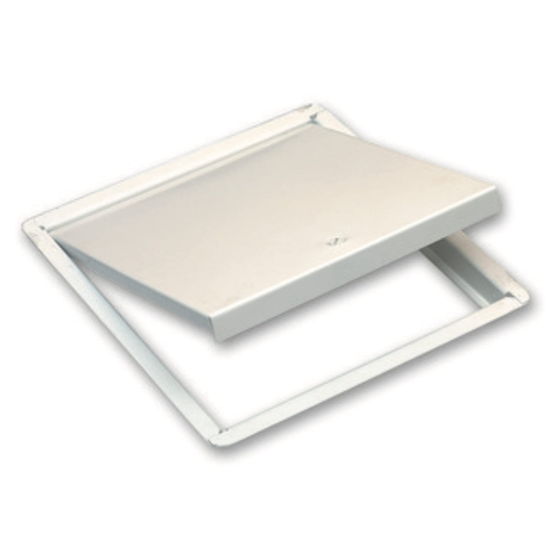 Revisionsklappe Stahl weiss lackiert 300x300 mm für Decke und Wand - Bild 5