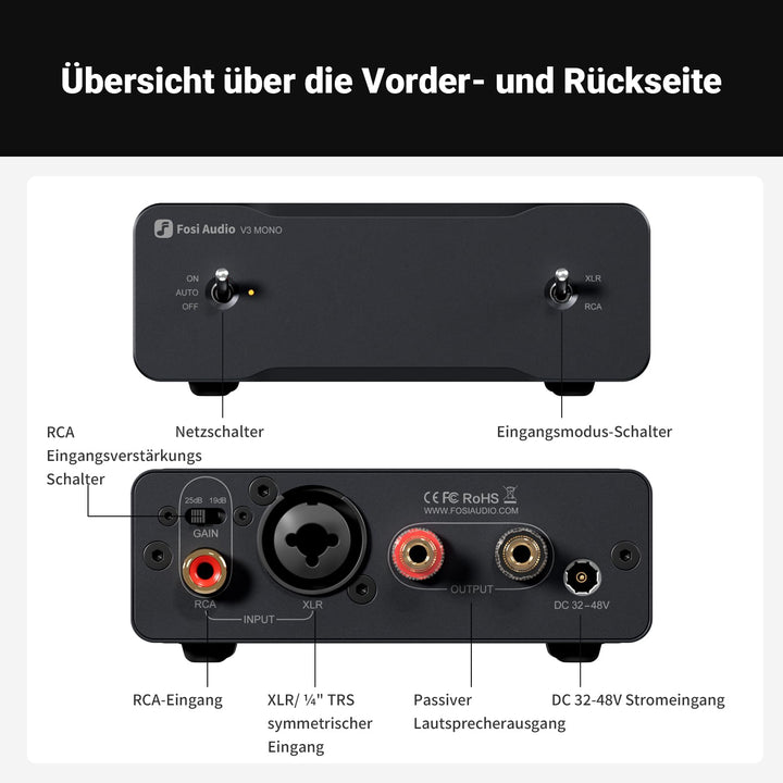 Mono Leistungsverstärker Class D TPA3255 240W mit XLR/RCA HiFi - Bild 7