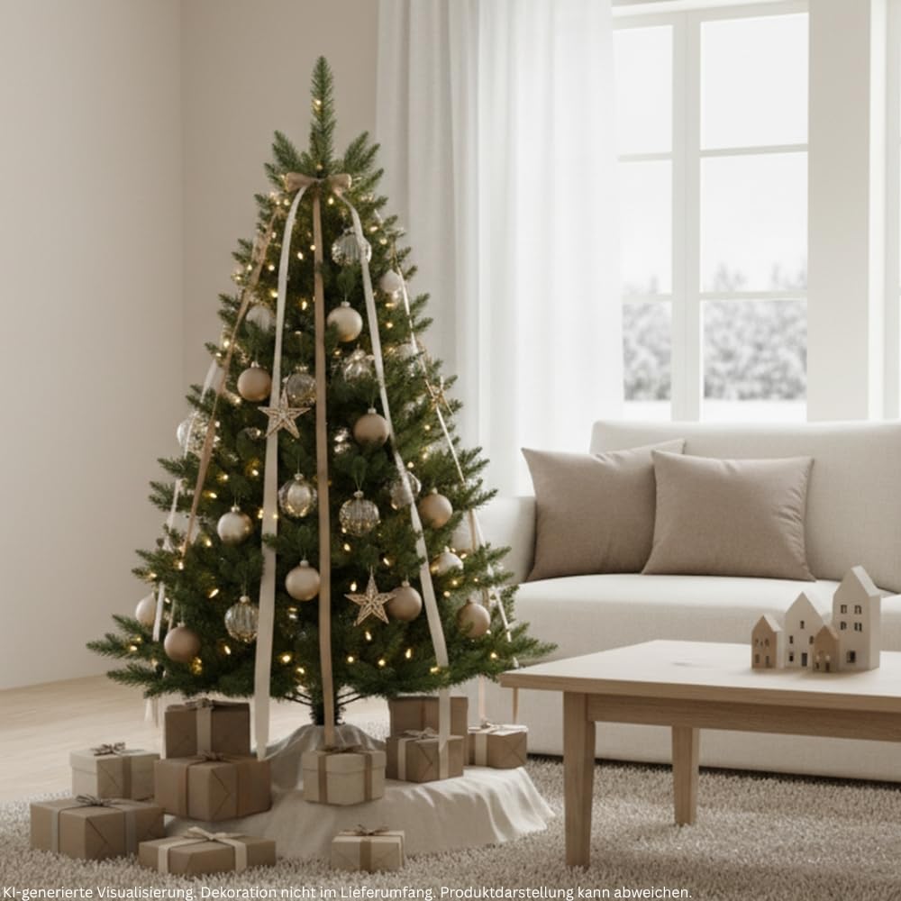 Künstlicher Weihnachtsbaum 150 cm PVC mit Metallständer 872 Spitzen - Bild 3