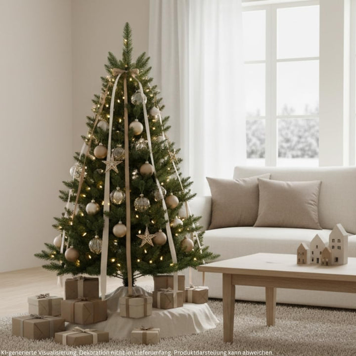 Künstlicher Weihnachtsbaum 150 cm PVC mit Metallständer 872 Spitzen - Bild 3