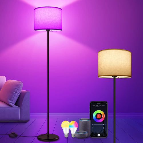 LED Stehlampe dimmbar RGB 156cm mit App & Sprachsteuerung