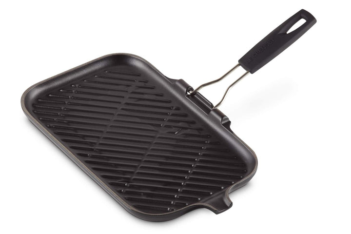Gusseisen-Grillpfanne rechteckig mit Klappgriff, 59x36 cm