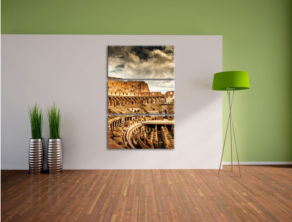 Leinwandbild Kolosseum Rom 3-teilig 120x80cm Wanddeko - Bild 4