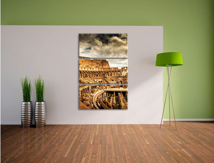 Leinwandbild Kolosseum Rom 3-teilig 120x80cm Wanddeko - Bild 4