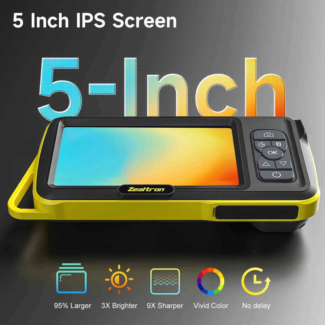 Endoskopkamera Dual-Lens 5" IPS 1080P mit 5m Kabel IP67 - Bild 4