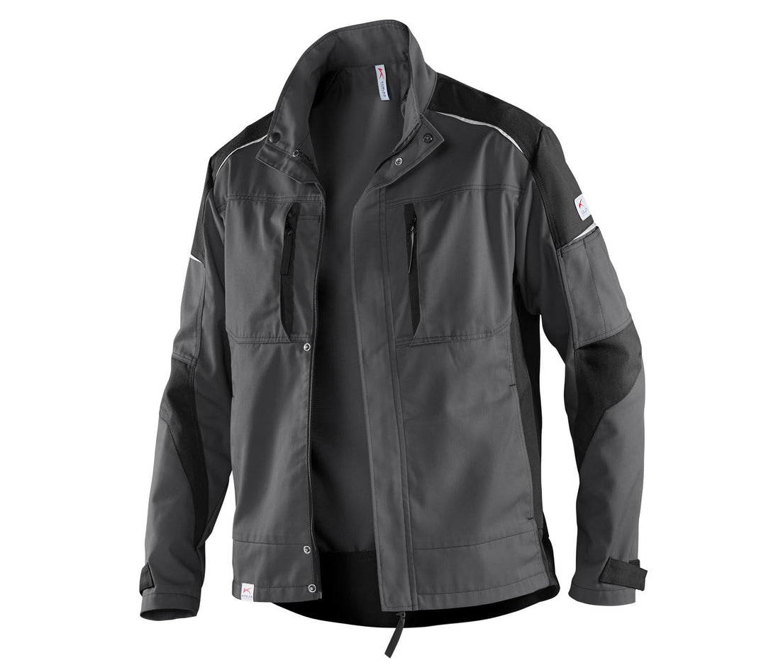 Arbeitsjacke Polyester-Baumwolle körpernah Anthrazit/Schwarz Gr. XL