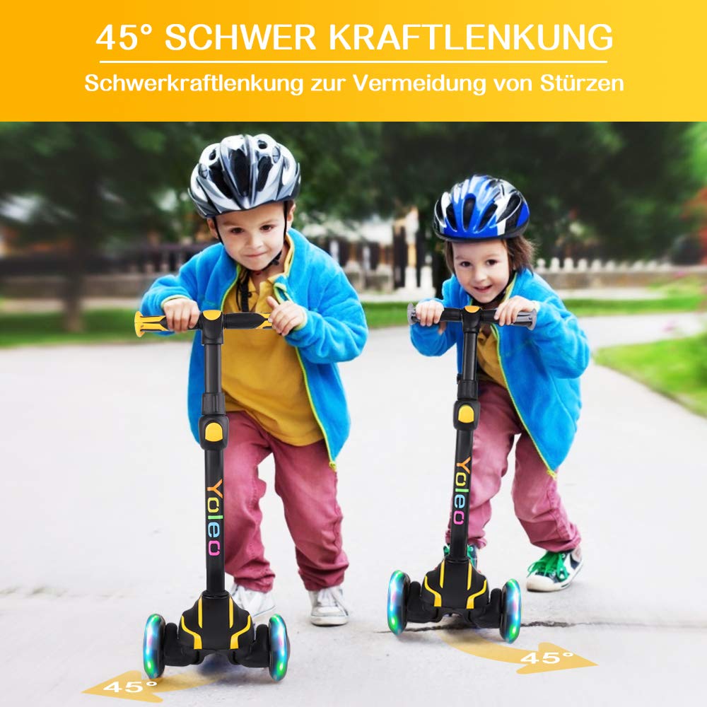 Dreirad-Scooter Kinder leuchtende Räder 4-fach höhenverstellbar 3-12 J. - Bild 6