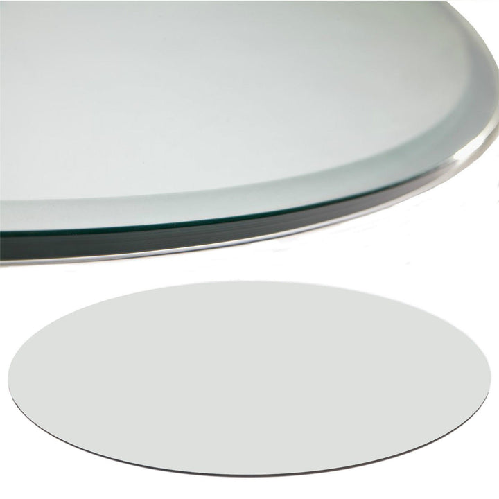 Funkenschutzplatte Kaminofen Ø70cm ESG-Glas 6mm Facettenschliff