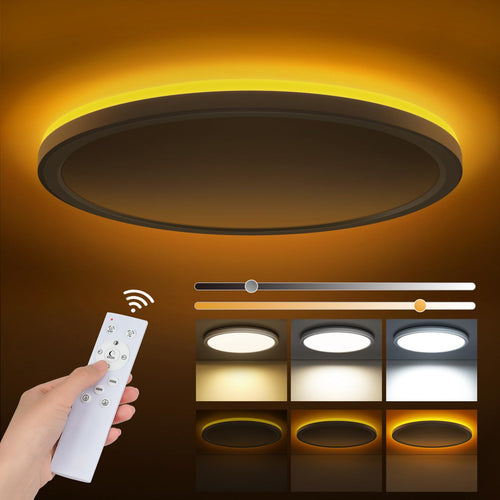 LED Deckenleuchte dimmbar 24W Ø40cm mit Fernbedienung 2800lm