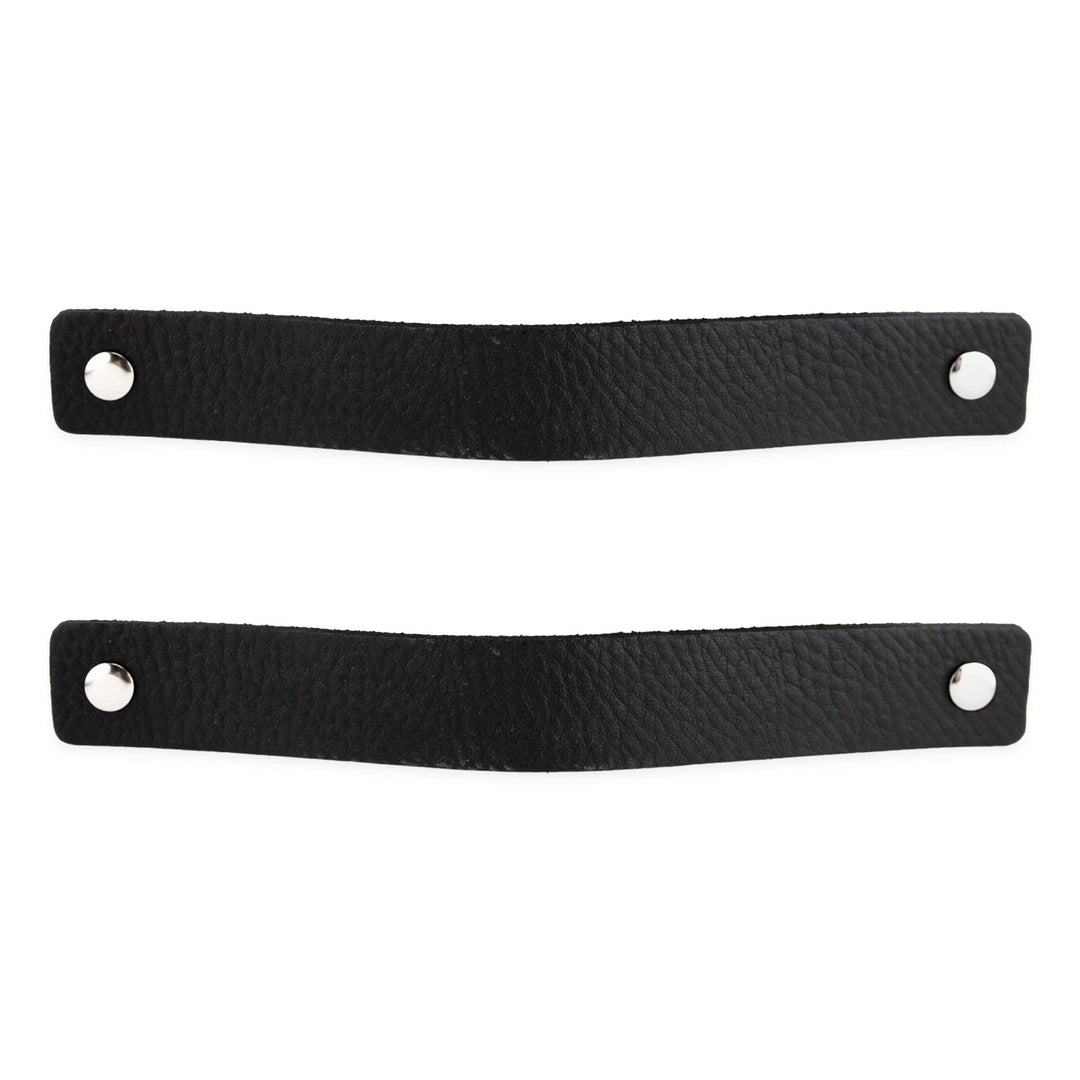 Möbelgriffe Leder 20 x 2,5 cm Schwarz 12er-Set mit Schrauben - Bild 7