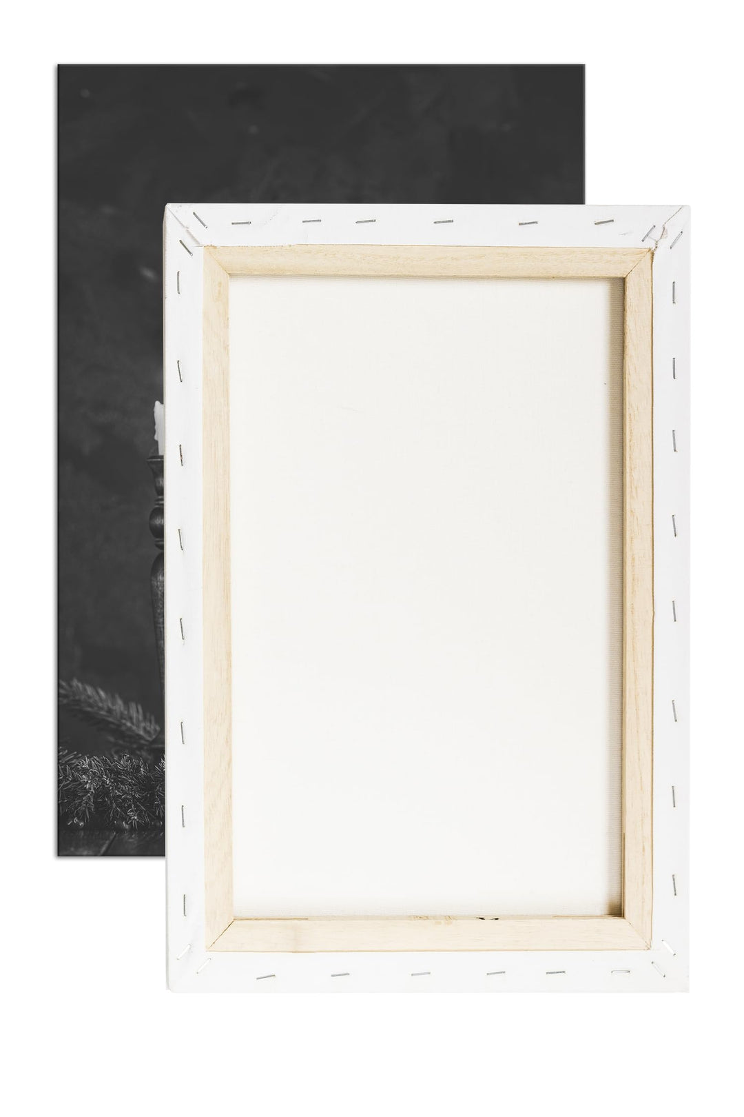 Leinwandbild Sektglas Kerze Schwarz-Weiss 80x60 cm Keilrahmen - Bild 6