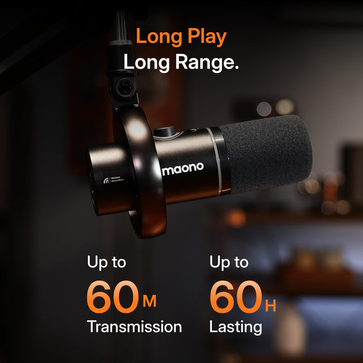 Podcast-Mikrofon Hybrid Wireless XLR USB dynamisch 60m Reichweite - Bild 6