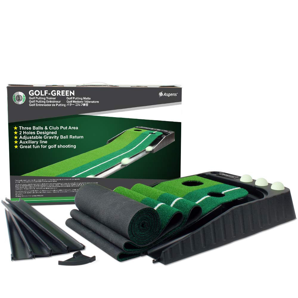 Golf Putting Matte Indoor 9ft zweifarbig mit automatischer Ballrückgabe - Bild 8