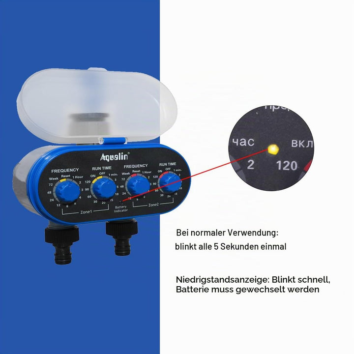 Bewässerungscomputer 2-Wege unabhängig steuerbar für 3/4&
