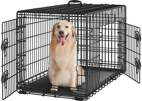 Hundekäfig klappbar Metall XL 107x66x74,5 cm mit 2 Türen
