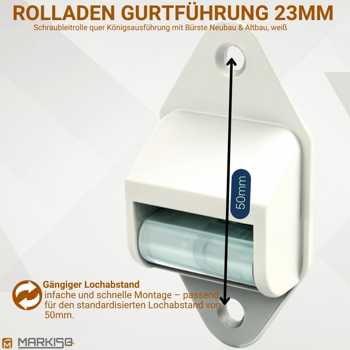 Rolladen Gurtführung Stahlrolle mit Bürstendichtung 23mm 5er-Set - Bild 5