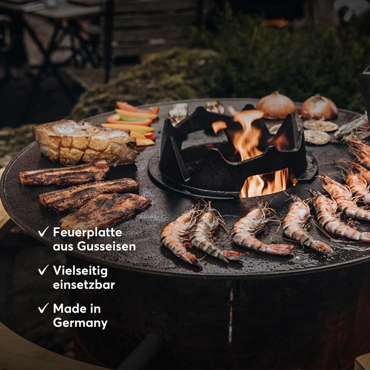 Feuerplatte Gusseisen Ø 60 cm für Kugelgrill Plancha - Bild 8