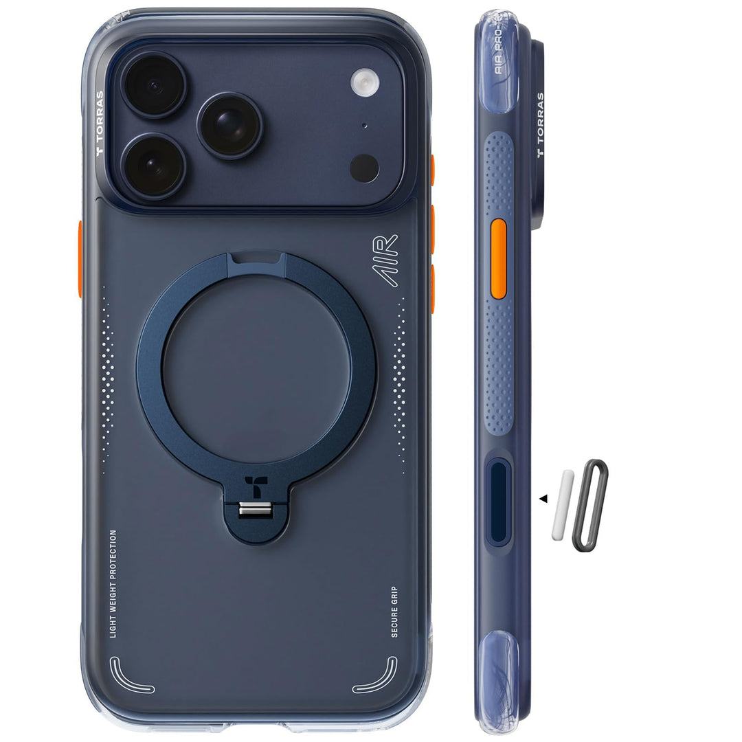 iPhone 17 Pro Max Hülle Airbag MagSafe 360°-Ring Militärstandard