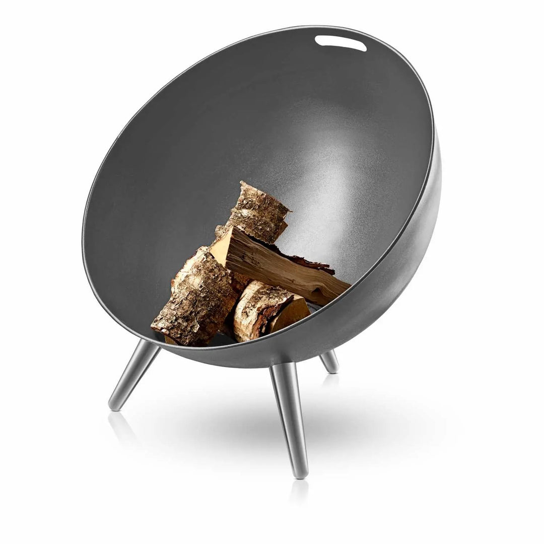 Feuerschale Halbkugel Aluminium Ø64cm mit Windschutz für Terrasse - Bild 8