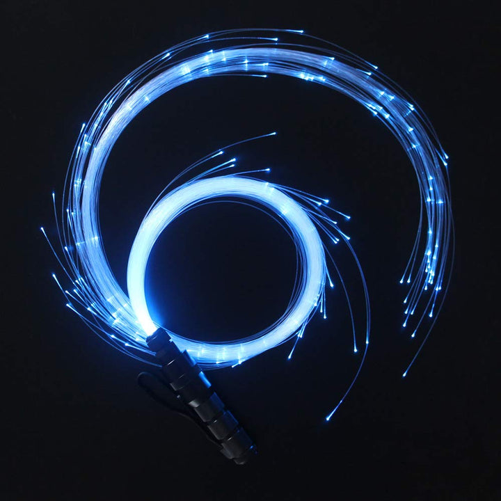LED Glasfaser-Lichtpeitsche 40 Farbmodi 360° drehbar für Rave &amp; Party - Bild 5