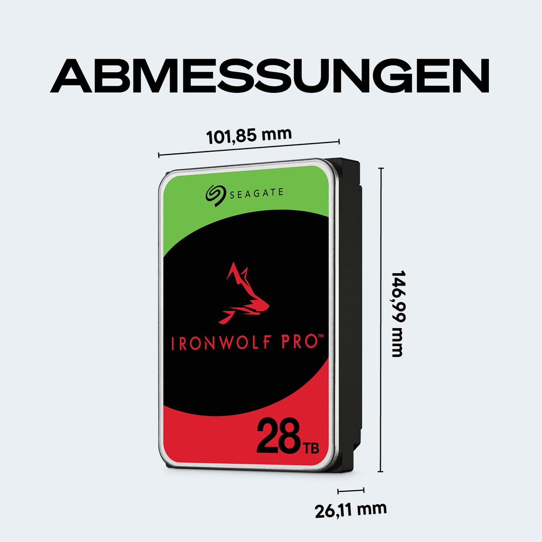 NAS-Festplatte 28TB SATA CMR IronWolf Pro fuer Dauerbetrieb - Bild 11