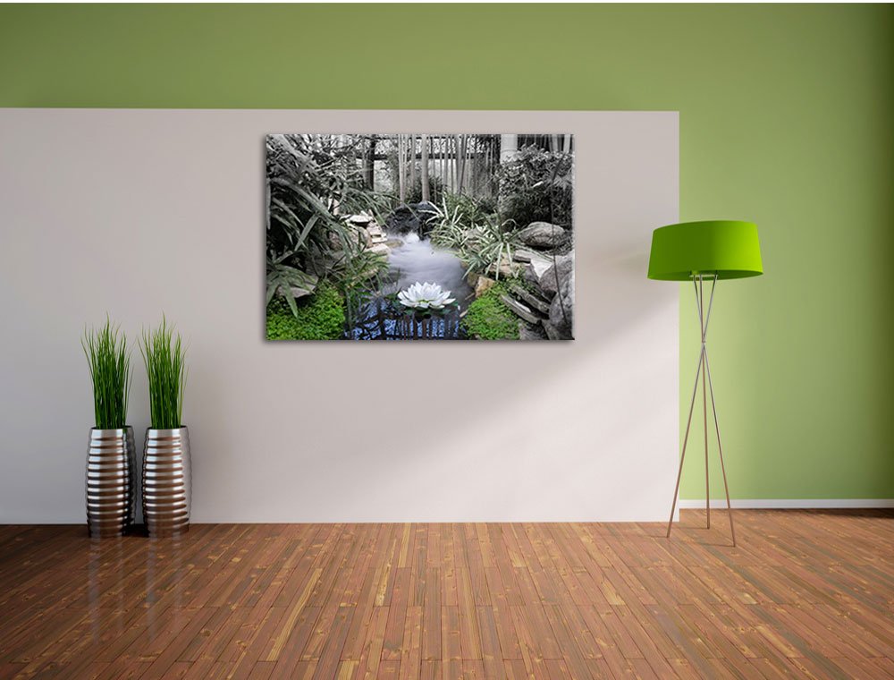 Leinwandbild Zen Garten Japan 100x70 cm auf Keilrahmen - Bild 3