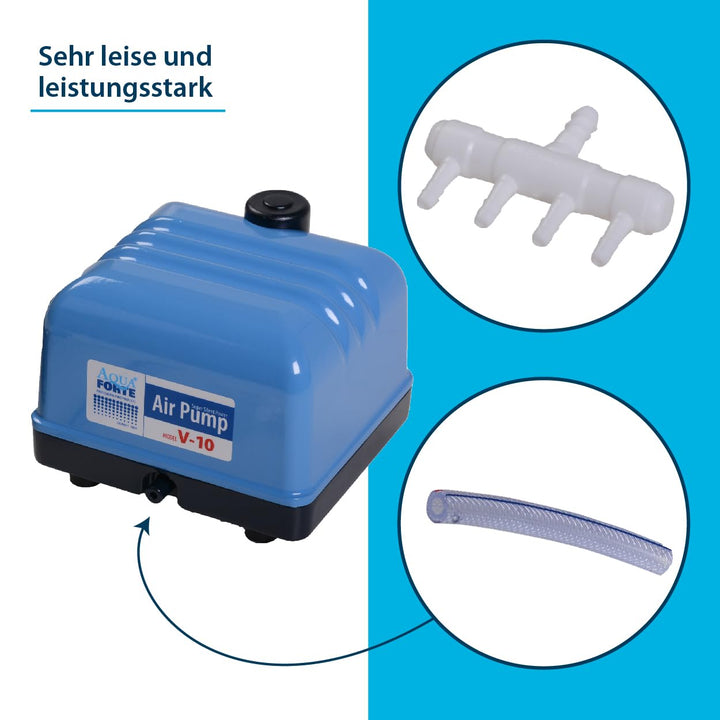 Teich-Luftpumpe Aluminium 35W 40 l/min für Gartenteich - Bild 3