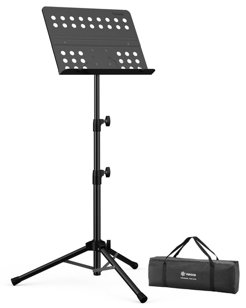 Notenständer höhenverstellbar 81–142 cm Metall klappbar mit Tasche