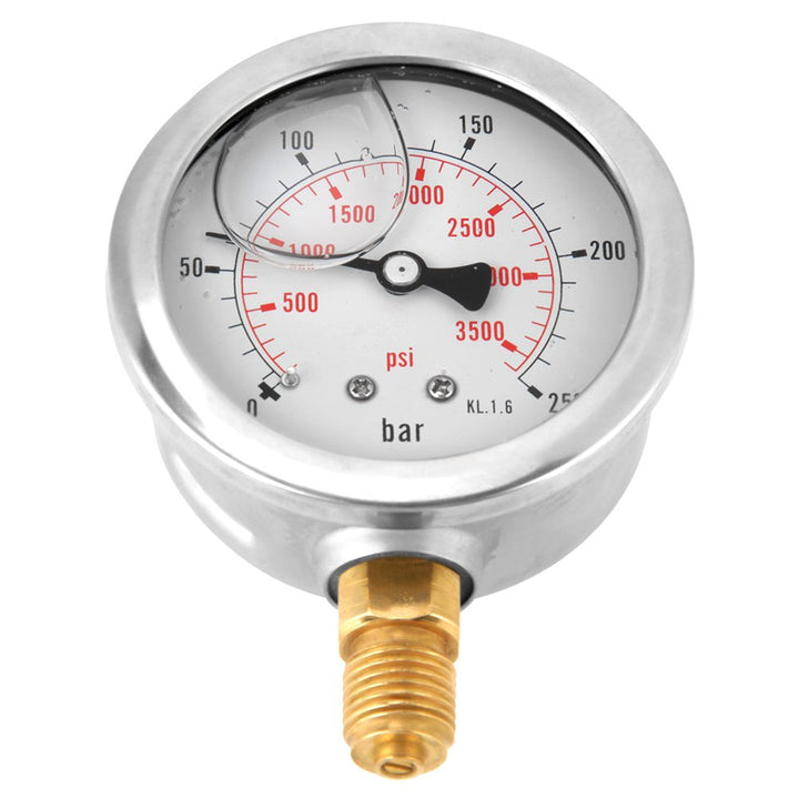 Manometer 0-250 Bar / 0-3750 PSI G1/4 63mm Zifferblatt Hydraulik - Bild 8