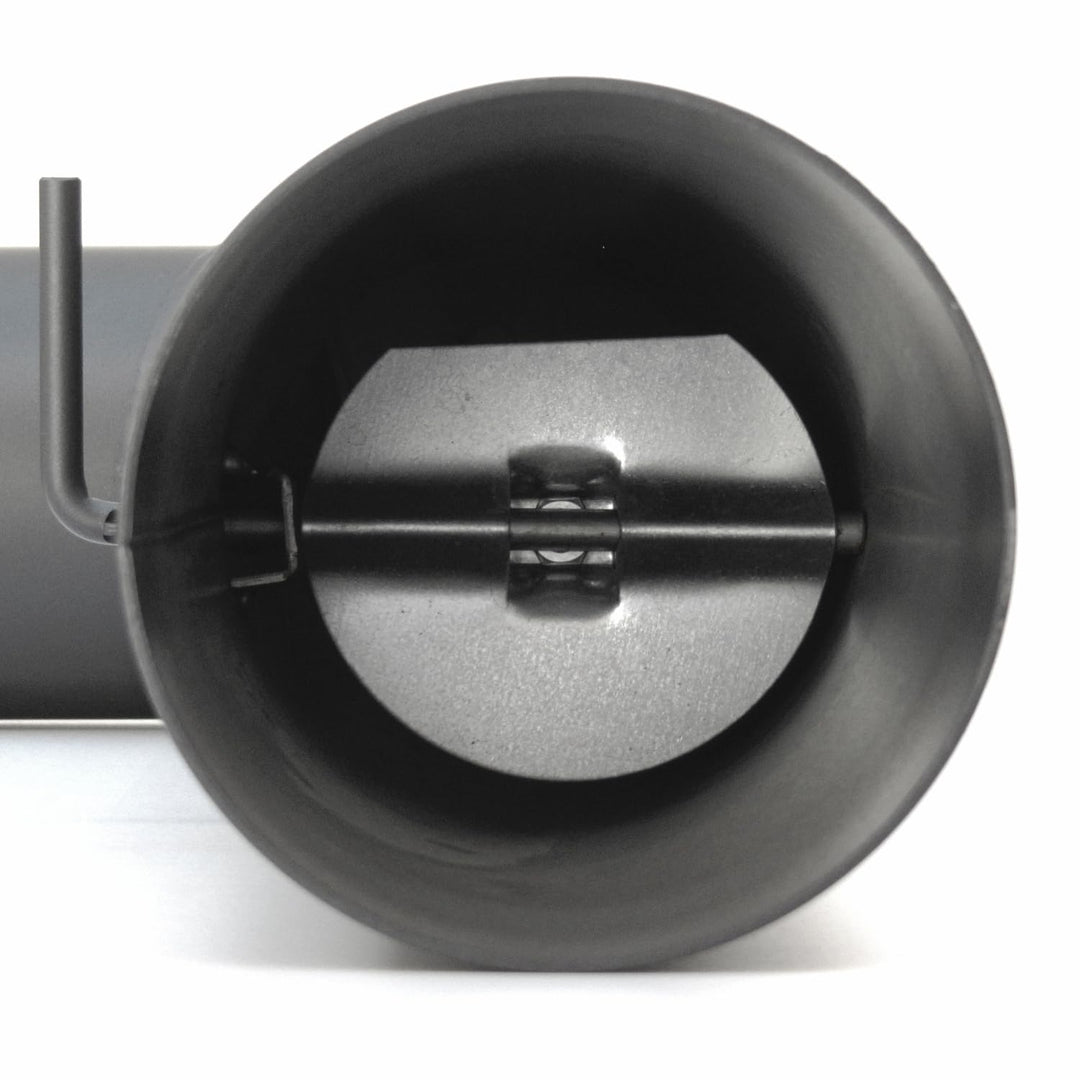 Rauchrohr-Set 150 mm Gussgrau 90° Bogen mit Zugregulierung und Reinigungsöffnung - Bild 6