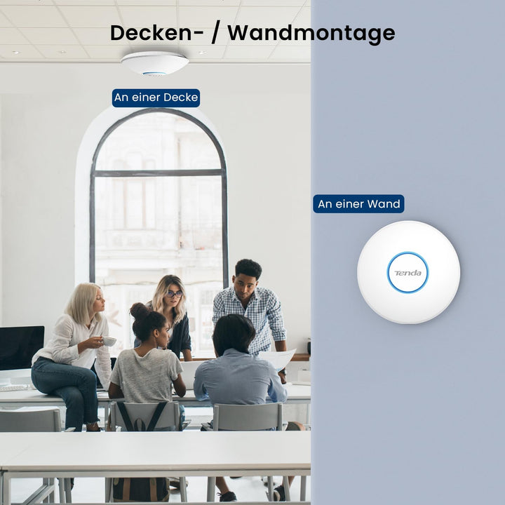 WLAN Access Point WiFi 6 AX3000 PoE Gigabit Decke/Wand 150m² - Bild 5