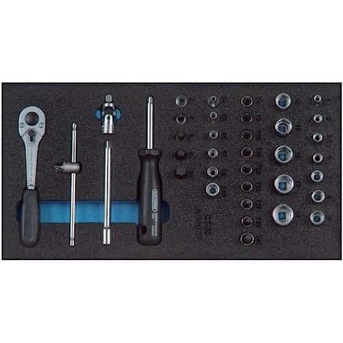 Steckschlüssel-Sortiment 1/4" im Check-Tool-Modul 1/3-Modul