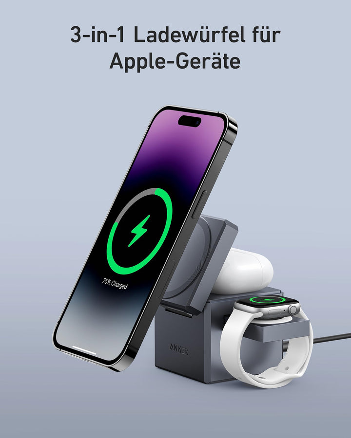 3-in-1 Ladewürfel MagSafe 15W für iPhone, Apple Watch &amp; AirPods - Bild 3