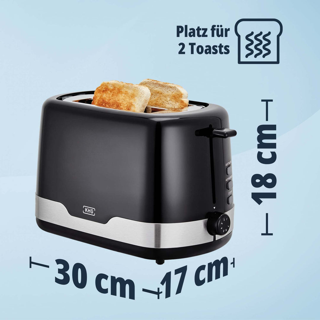Frühstücksset 3-teilig Schwarz Wasserkocher Toaster Kaffeemaschine - Bild 6