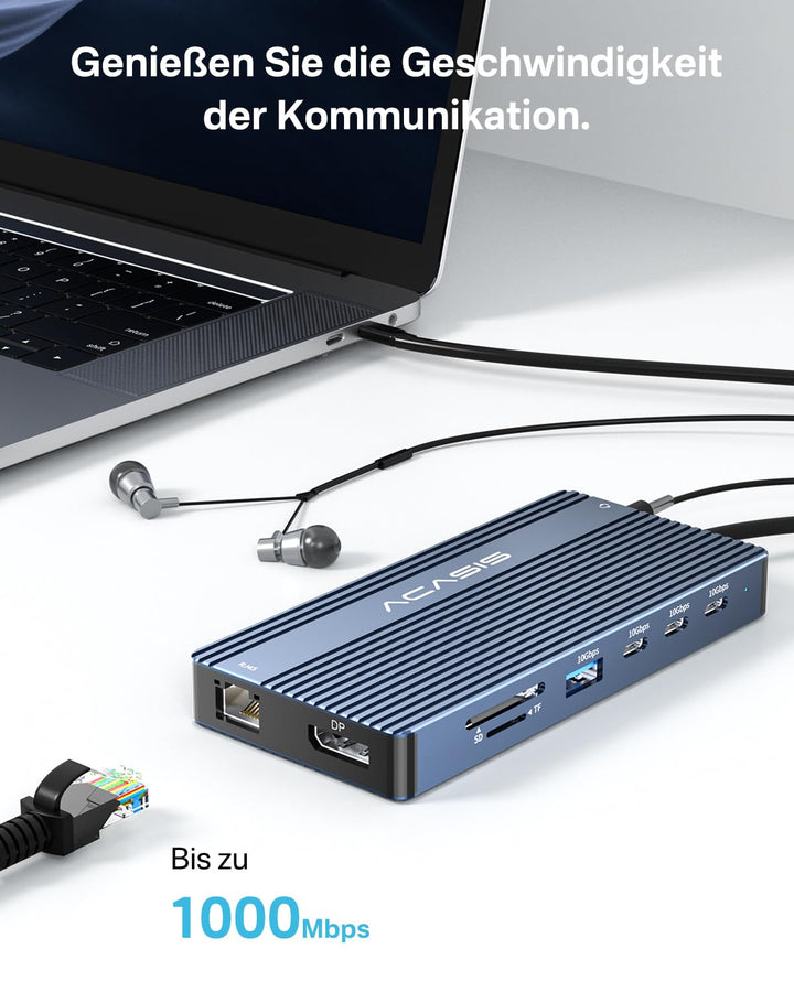 USB-C Docking Station 14-in-1 Triple Display 4K@60Hz PD 100W - Bild 6