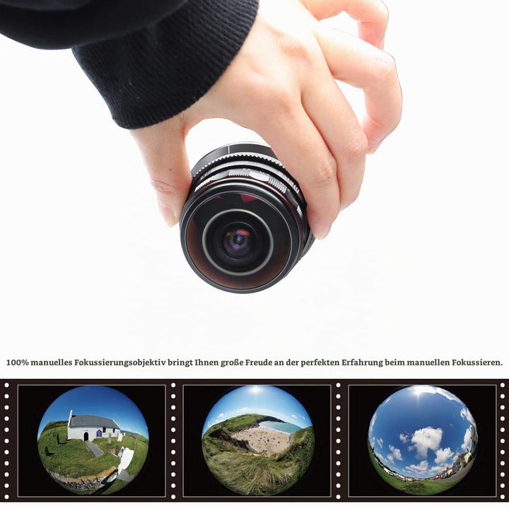 Fisheye-Objektiv 3,5mm f/2.8 220° für Micro 4/3 MFT Kameras - Bild 5