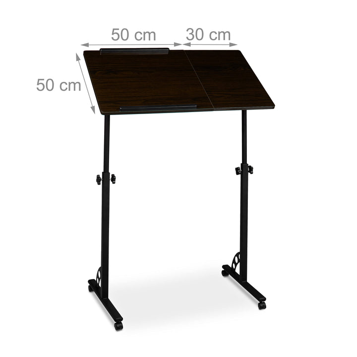 Laptoptisch höhenverstellbar mit Rollen MDF 75-110 cm für Homeoffice - Bild 5